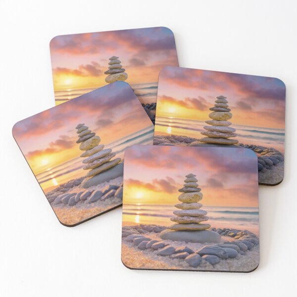 Item preview, Stones cairn on the beach designed and sold by psychoshadow.