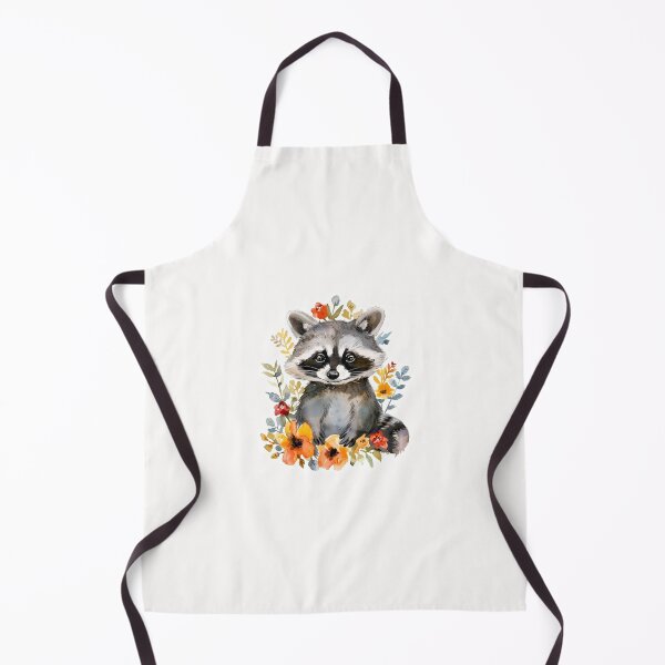 Item preview, Summer Flowers Raccoon Watercolor designed and sold by AngelinaBezm.