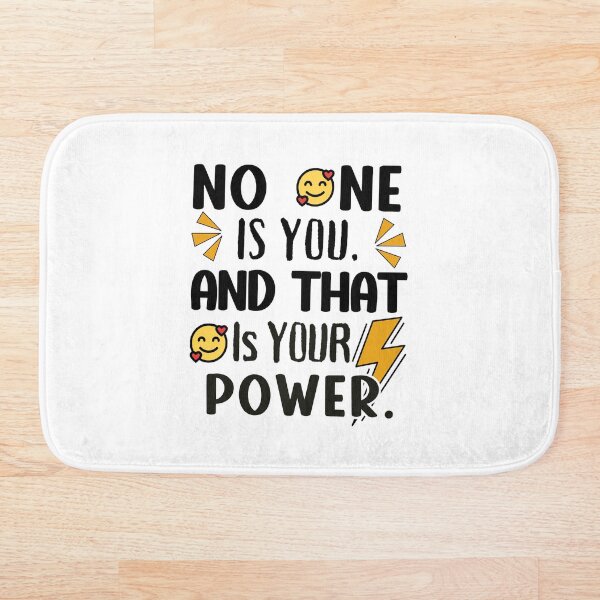 Item preview, NO one Is You And that Is Your Power Inspirational Quote Typographic Design ( Bright  Colors) designed and sold by Raise2Shine.