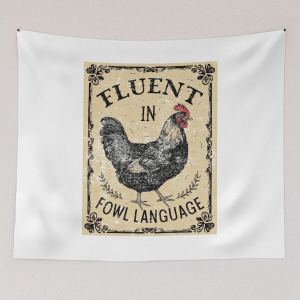 Item preview, Fluent In Fowl Language designed and sold by Angry Swan Designs.