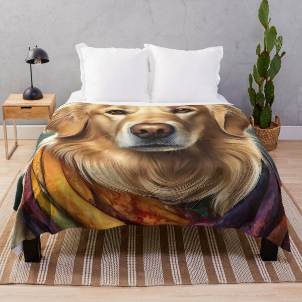Item preview, cute Golden retriever dog breed in a scarf digital painting adorable animal designed and sold by Meena-tta.
