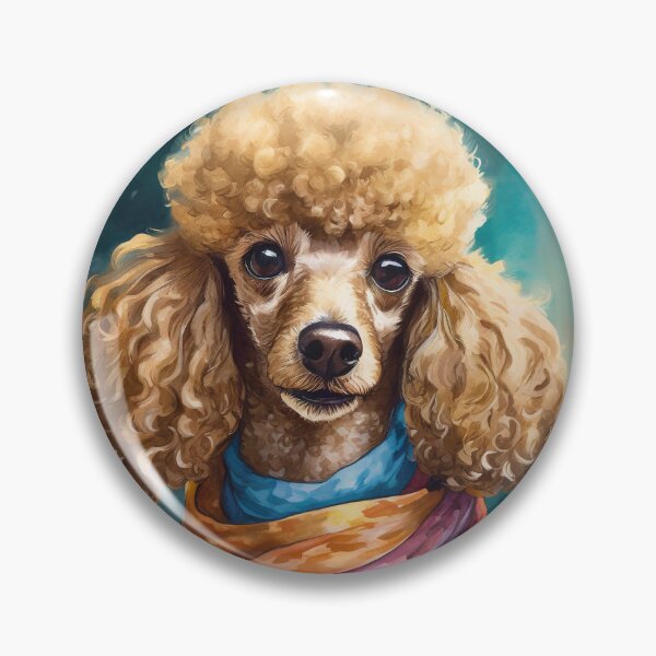 Item preview, cute Poodle dog breed in a scarf digital painting adorable animal designed and sold by Meena-tta.
