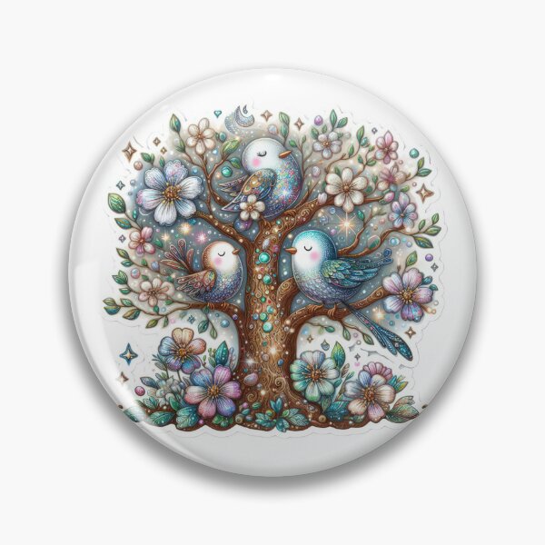Item preview, Easter tree with birds Easter cute sticker designed and sold by Expressions-Sel.