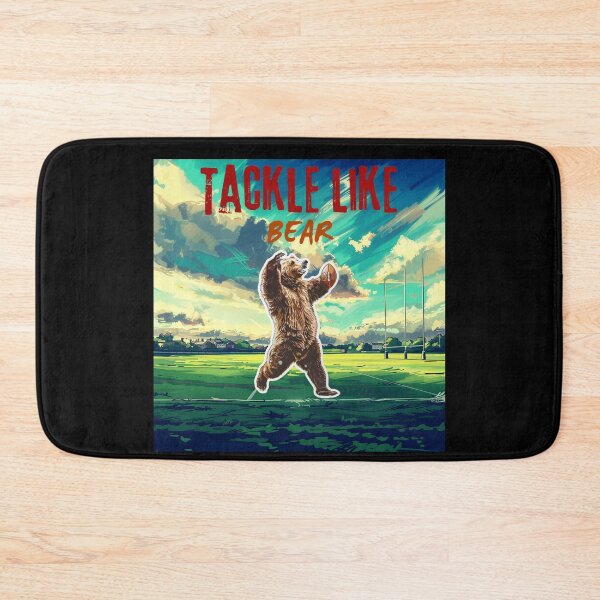 Aperçu de l'œuvre Tackle Like Bear, Grizzly Lovers, Rugby Lovers, créée et vendue par TheDarkStone.