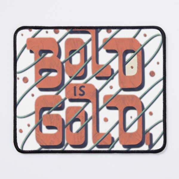 Item preview, Bold Is Gold - Dynamic Typography Tee designed and sold by Lateef Prints.
