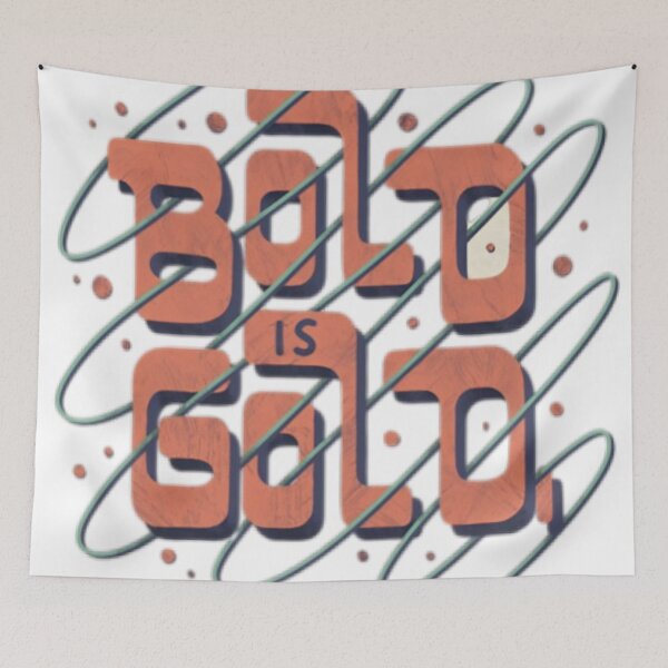 Item preview, Bold Is Gold - Dynamic Typography Tee designed and sold by Lateef Prints.