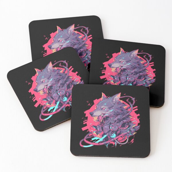 Item preview, Cyber Black Wolf // Black Wolf // Cool Animal // Cyber Animal // Future Animal Art // Animal Warrior // Animal Cute Art // Gaming Aesthetic stickers designed and sold by SMARTKIT  DESIGNAGENCY.