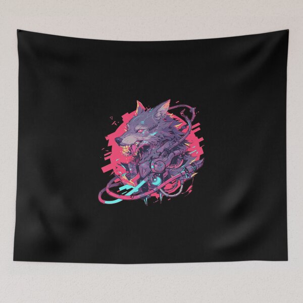 Item preview, Cyber Black Wolf // Black Wolf // Cool Animal // Cyber Animal // Future Animal Art // Animal Warrior // Animal Cute Art // Gaming Aesthetic stickers designed and sold by SMARTKIT  DESIGNAGENCY.