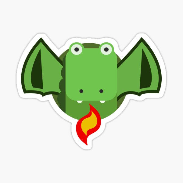 Cute Dragon Green Sticker