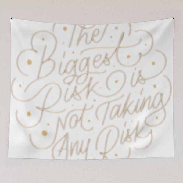 Item preview, Risk Wisdom - Inspiring Quote Poster designed and sold by Lateef Prints.