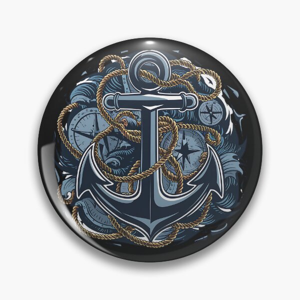 Item preview, "Anchored Adventures" Nautical Compass T-Shirt Design, Boating & Sailing	 designed and sold by TrendyGraphTees.
