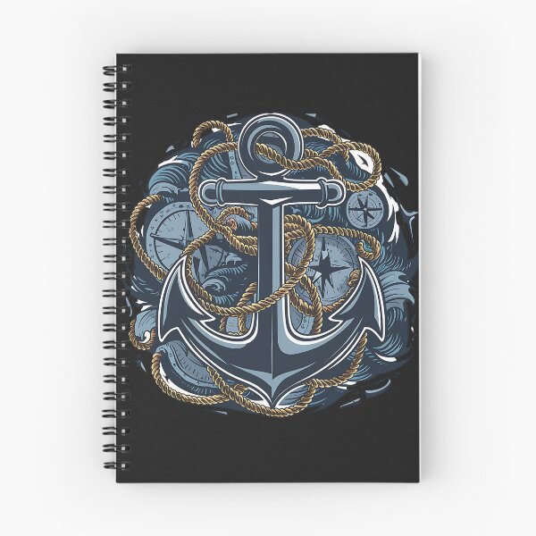 Item preview, "Anchored Adventures" Nautical Compass T-Shirt Design, Boating & Sailing	 designed and sold by TrendyGraphTees.