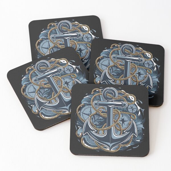 Item preview, "Anchored Adventures" Nautical Compass T-Shirt Design, Boating & Sailing	 designed and sold by TrendyGraphTees.