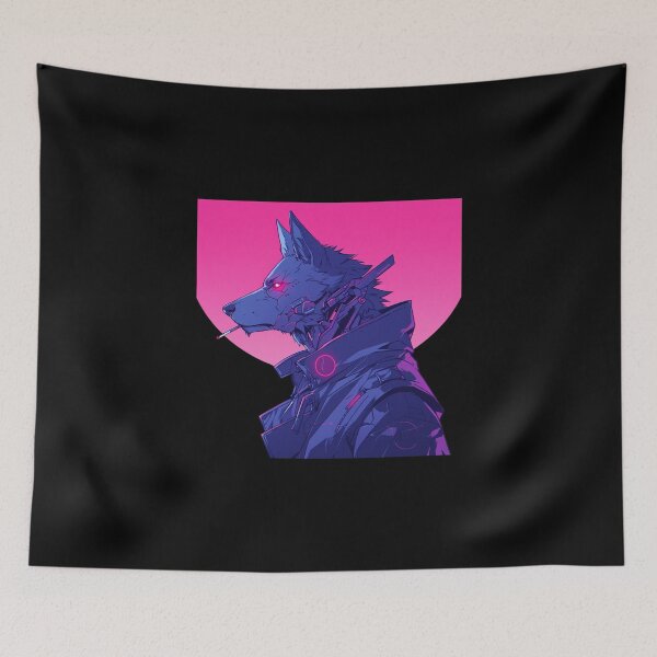 Item preview, Cyber Black Wolf // Black Wolf // Cool Animal // Cyber Animal // Future Animal Art // Animal Warrior // Animal Cute Art // Gaming Aesthetic stickers designed and sold by SMARTKIT  DESIGNAGENCY.