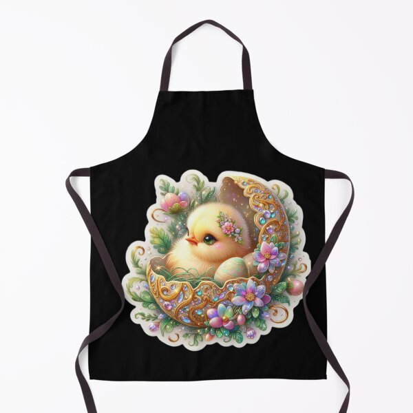 Item preview, yellow chicken with golden egg shell Easter cute sticker designed and sold by Expressions-Sel.