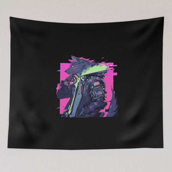 Item preview, Cyber Black Wolf // Black Wolf // Cool Animal // Cyber Animal // Future Animal Art // Animal Warrior // Animal Cute Art // Gaming Aesthetic stickers designed and sold by SMARTKIT  DESIGNAGENCY.