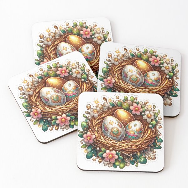 Item preview, Easter nest with eggs Easter cute sticker designed and sold by Expressions-Sel.