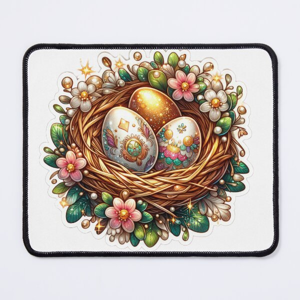 Item preview, Easter nest with eggs Easter cute sticker designed and sold by Expressions-Sel.