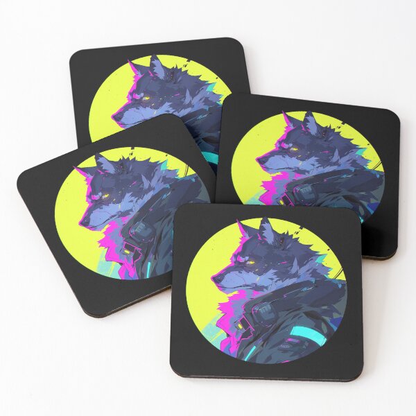 Item preview, Cyber Black Wolf // Black Wolf // Cool Animal // Cyber Animal // Future Animal Art // Animal Warrior // Animal Cute Art // Gaming Aesthetic stickers designed and sold by SMARTKIT  DESIGNAGENCY.