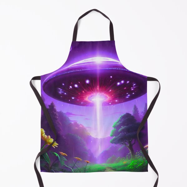 Item preview, Enigmatic Encounter: Purple UFO Illuminating the Night Forest designed and sold by GrizzlyCollective.