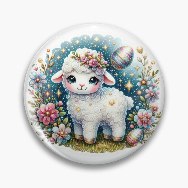 Item preview, lamb with easter egg Easter cute sticker designed and sold by Expressions-Sel.