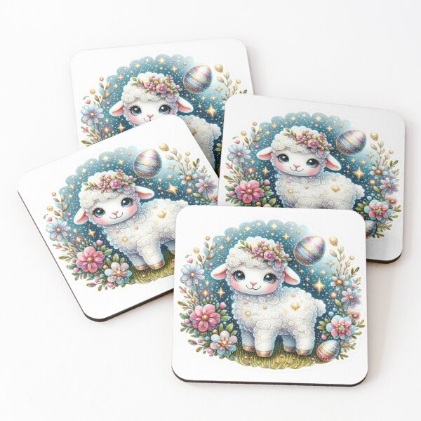 Item preview, lamb with easter egg Easter cute sticker designed and sold by Expressions-Sel.