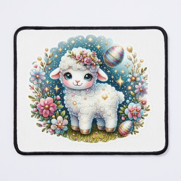 Item preview, lamb with easter egg Easter cute sticker designed and sold by Expressions-Sel.