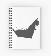 United Arab Emirates Love in Charcoal Spiral Notebook