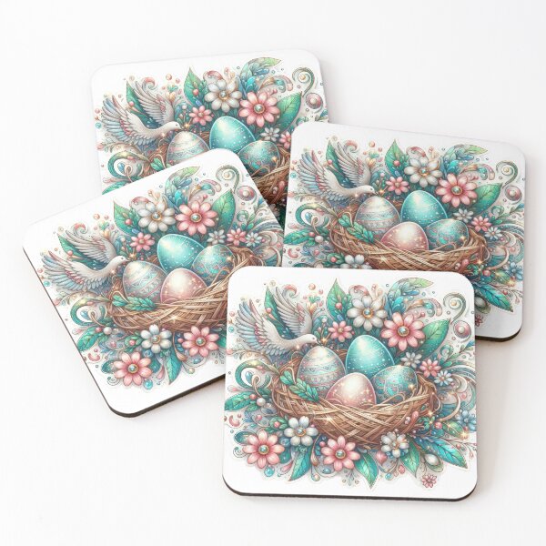 Item preview, nest with easter eggs Easter cute sticker designed and sold by Expressions-Sel.
