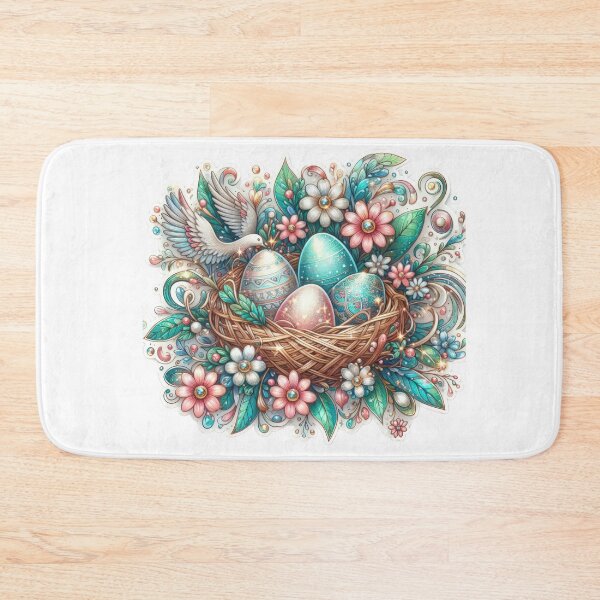 Item preview, nest with easter eggs Easter cute sticker designed and sold by Expressions-Sel.