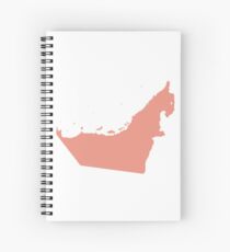 United Arab Emirates Love in Peach Spiral Notebook