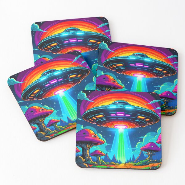 Item preview, Ethereal Glow: Luminous UFO in the Woods designed and sold by GrizzlyCollective.