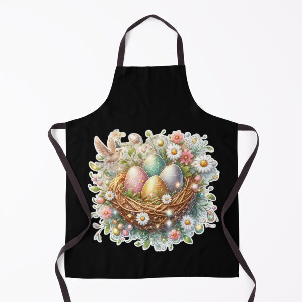Item preview, nest with easter eggs and flowers Easter cute sticker designed and sold by Expressions-Sel.