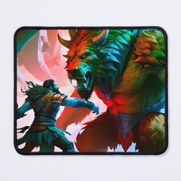 Item preview, Clash of Titans: Gladiator Confronts Giant Beast designed and sold by GrizzlyCollective.