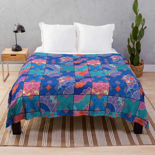 Item preview, Azulejos watercolor tiles blue red designed and sold by Alessandro Remo Mazzoni Remotextiles.