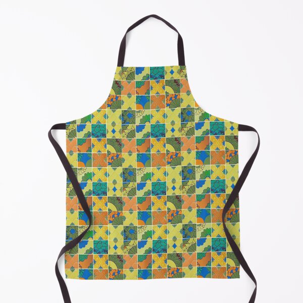 Item preview, Azulejos watercolor tiles yello designed and sold by Alessandro Remo Mazzoni Remotextiles.