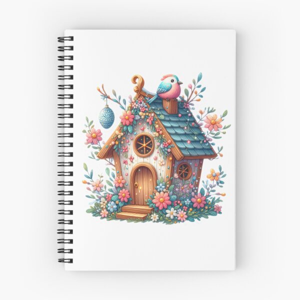 Item preview, birdhouse with bird Easter cute sticker designed and sold by Expressions-Sel.