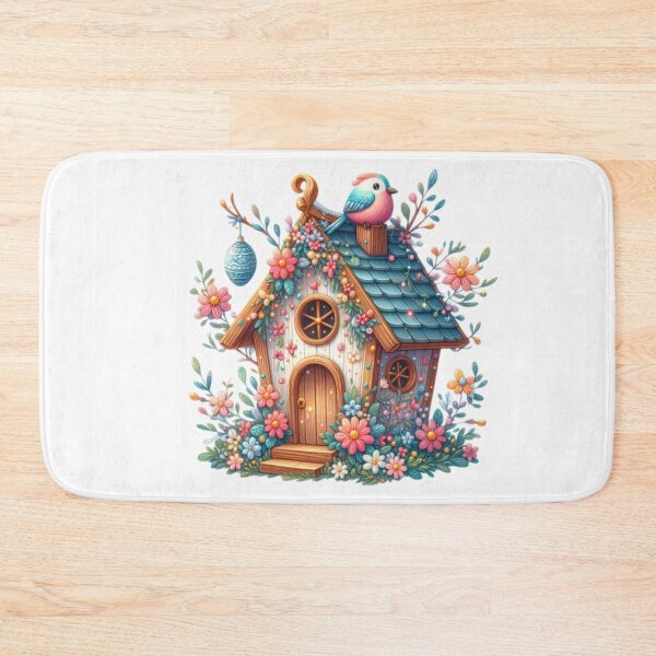 Item preview, birdhouse with bird Easter cute sticker designed and sold by Expressions-Sel.