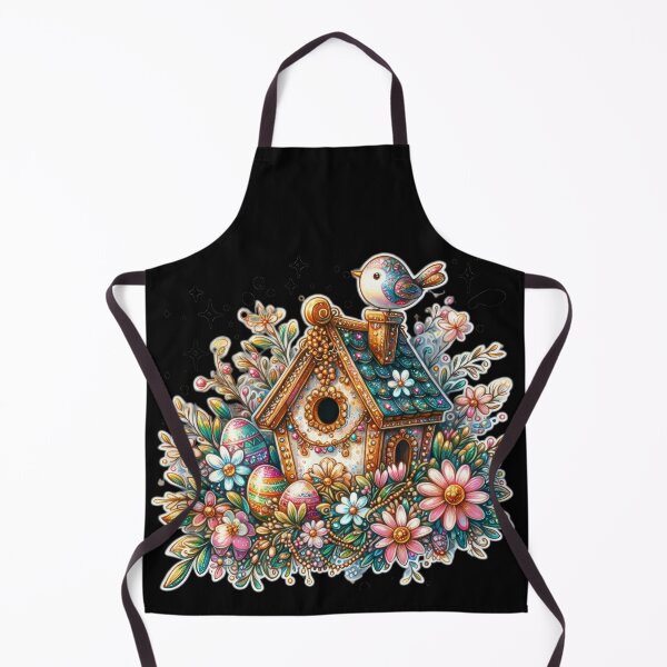 Item preview, birdhouse with bird and flowers Easter cute sticker designed and sold by Expressions-Sel.