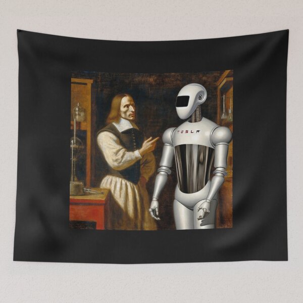 Item preview, Tesla bot designed and sold by TEEJAMBOREE.