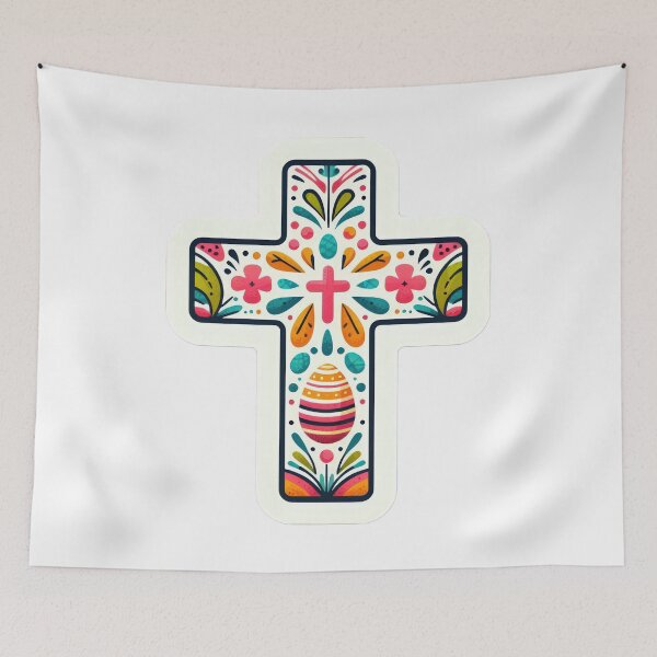Item preview, Easter cross Easter cute sticker designed and sold by Expressions-Sel.