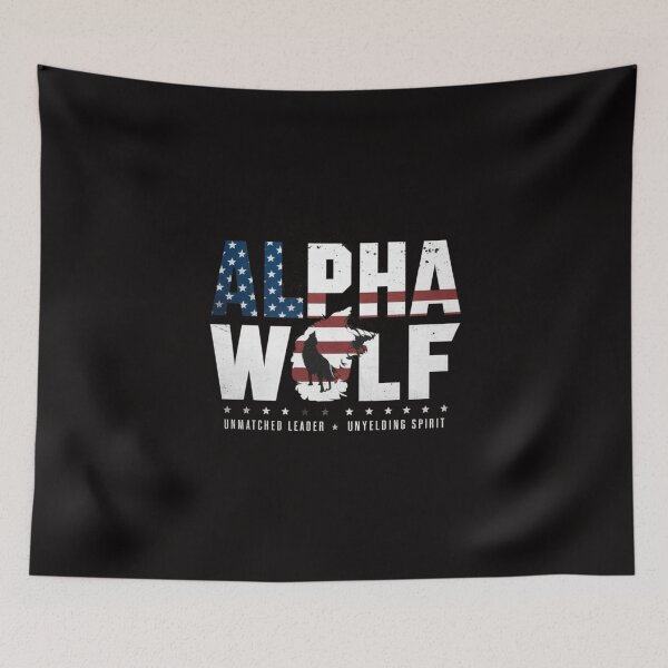 Item preview, Alpha Wolf Patriotic Tee - Lead with American Spirit designed and sold by HOMEDESIGNPRINT.
