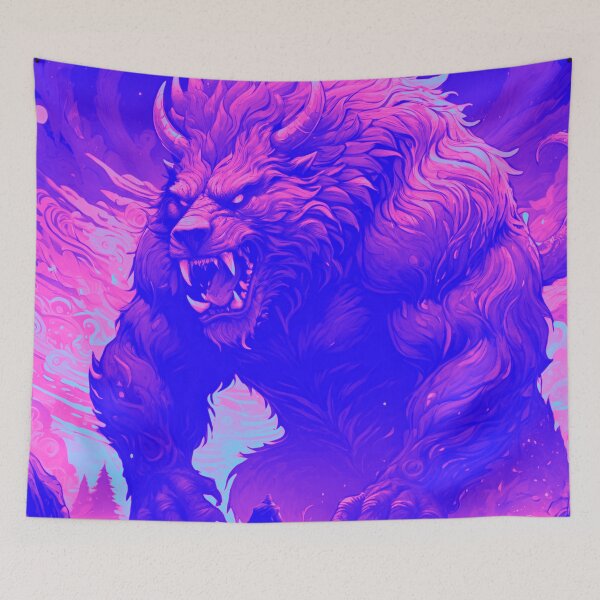 Item preview, Clash of Cosmic Titans: The Blue-Purple Beast Battle designed and sold by GrizzlyCollective.