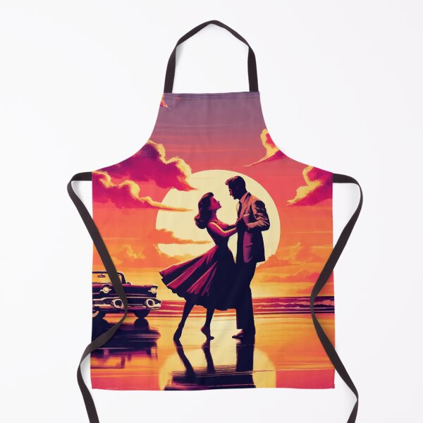 Item preview, Sunset Dance - Retro Romance Beach Art designed and sold by FarBeyound.
