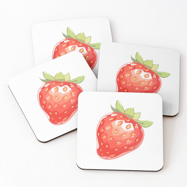 Item preview, cute kawaii cartoon strawberry designed and sold by Narukuku.