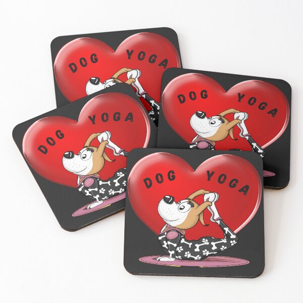 Item preview, "Love for Yoga" Playful Dog Yoga T-Shirt Design, Animal Meditation designed and sold by TrendyGraphTees.