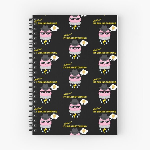 Item preview, Hold On I'm Brainstorming - Cool Creative Brain Sits On A Thunder Cloud Wearing Fedora & Meme Glasses To Do Brainstorming Creativity designed and sold by lovealva.