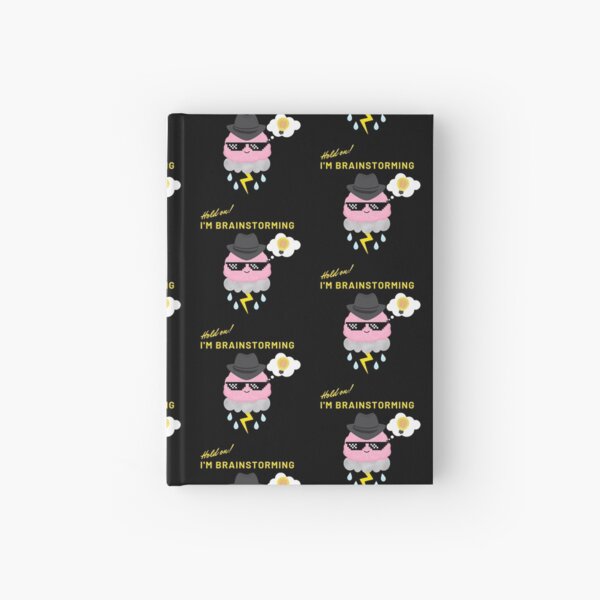 Item preview, Hold On I'm Brainstorming - Cool Creative Brain Sits On A Thunder Cloud Wearing Fedora & Meme Glasses To Do Brainstorming Creativity designed and sold by lovealva.