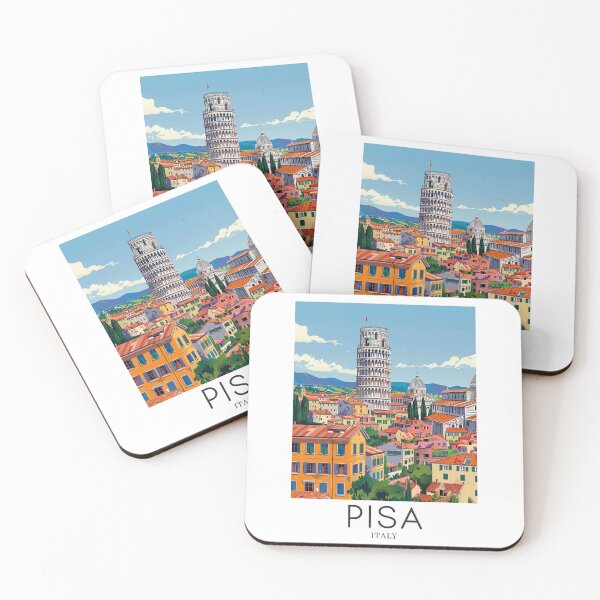 Item preview, A Pop Art Travel Print of Pisa - Italy  designed and sold by StudioRedKoala.