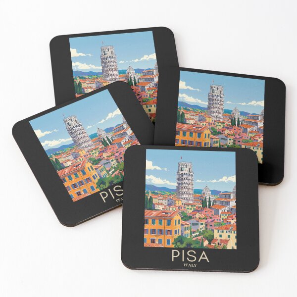 Item preview, A Pop Art Travel Print of Pisa - Italy  designed and sold by StudioRedKoala.